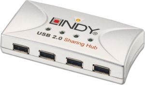 HUB USB Lindy 4x USB-A 2.0 (42887) 1