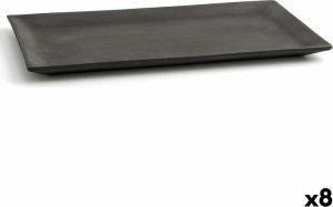 Quid Tacka do przekąsek Quid Mineral Gres Czarny Ceramika 15 x 30 cm (8 Sztuk) 1