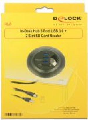 HUB USB Delock 1x SD 1x microSD  + 3x USB-A 3.0 (62869) 2