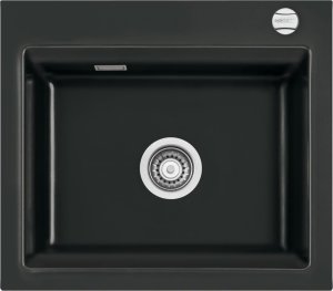 Zlewozmywak SYSTEMCERAM Systemceram Kara 57 Nero zlewozmywak ceramiczny, korek manualny 1