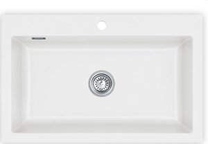 Zlewozmywak SYSTEMCERAM Systemceram Mera 80 Polar Zlew ceramiczny, korek manualny 1