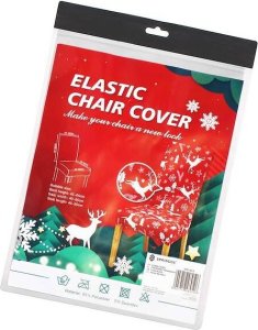 Springos Pokrowiec na krzesło uniwersalny, świąteczny, czerwony UNIWERSALNY 14