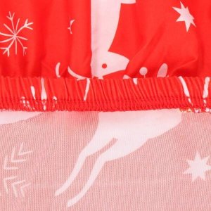 Springos Pokrowiec na krzesło uniwersalny, świąteczny, czerwony UNIWERSALNY 3