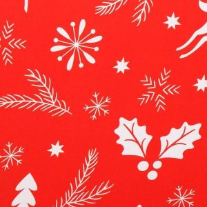 Springos Pokrowiec na krzesło uniwersalny, świąteczny, czerwony UNIWERSALNY 6