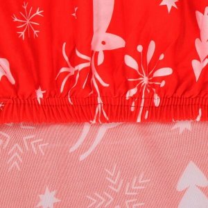 Springos Pokrowiec na krzesło uniwersalny, świąteczny, czerwony UNIWERSALNY 7