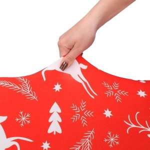 Springos Pokrowiec na krzesło uniwersalny, świąteczny, czerwony UNIWERSALNY 8