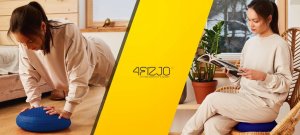 4fizjo Poduszka sensomotoryczna MED+, jeżyk, granatowa Dysk rehabilitacyjny z wypustkami do ćwiczeń 3