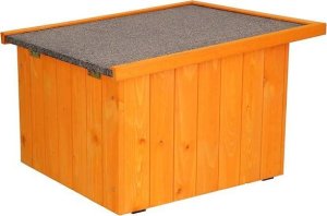 Springos Buda dla kota, psa drewniana z płaskim dachem 58x49,5 cm pomarańczowo-brązowa UNIWERSALNY 2