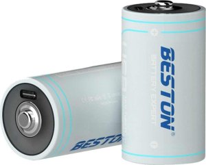Bestone 1x akumulator bateria R20 1.5V 6000mWh USB C um1 D AM1 + kabel zasilający 3