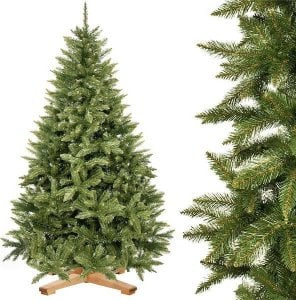 Springos Choinka sztuczna 150 cm Premium Royal Trees świerk kaukaski z drewnianym stojakiem UNIWERSALNY 1