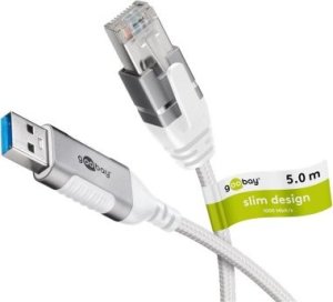 Goobay Kabel Ethernet USB-A 3.0 do RJ45, Slim, 5 m - Długość kabla 5 m 1