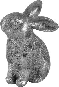 Armir Home Decorations Siedzący zając w kolorze srebra 2