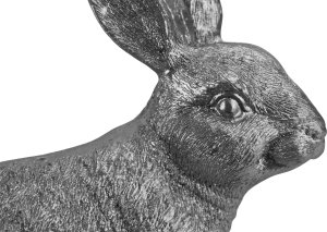 Armir Home Decorations Srebrny zając patrzący na bok 4