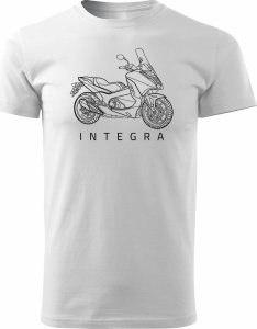 Topslang Koszulka z motocyklem na motor Honda Integra męska biała REGULAR XL 1
