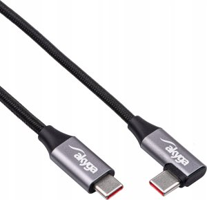 Kabel USB Akyga USB-C - USB-C 0.3 m Czarny (AK-USB-53) 2