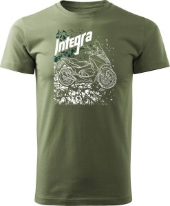 Topslang Koszulka z motocyklem na motor Honda Integra męska khaki REGULAR M 1