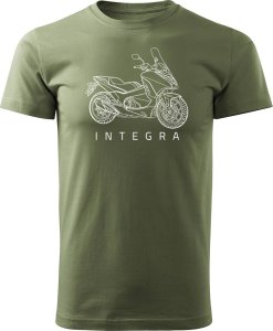 Topslang Koszulka z motocyklem na motor Honda Integra męska khaki REGULAR XXL 1