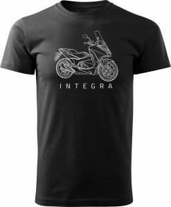 Topslang Koszulka z motocyklem na motor Honda Integra męska czarna REGULAR L 1