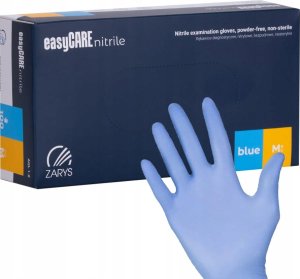 Rękawice nitrylowe, EASYCARE, 100 szt., rozmiar M, niebieskie 1