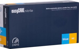 Rękawice nitrylowe, EASYCARE, 100 szt., rozmiar M, niebieskie 2