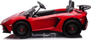 Lamborghini Lamborghini Aventador SV na akumulator dla 2 dzieci Czerwony + Silnik bezszczotkowy + Pompowane koła + Audio LED 6
