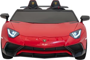 Lamborghini Lamborghini Aventador SV na akumulator dla 2 dzieci Czerwony + Silnik bezszczotkowy + Pompowane koła + Audio LED 10
