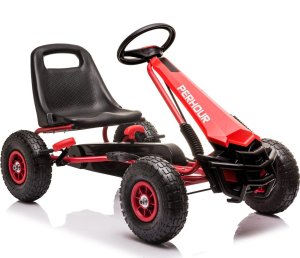 1DEA.me Gokart Na Pedały dla dziecka pompowane koła AIR PerHour Czerwony 15