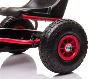 1DEA.me Gokart Na Pedały dla dziecka pompowane koła AIR PerHour Czerwony 6