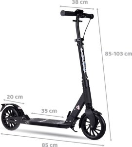 Hulajnoga 1PUNKT Duża Składana Hulajnoga miejska z amortyzatorem, hamulcami SP0785 6