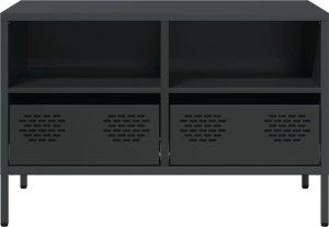 vidaXL vidaXL Szafka RTV, czarna, 68x39x43,5 cm, stal walcowana na zimno 5