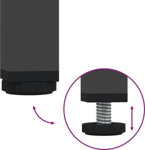 vidaXL vidaXL Szafka RTV, czarna, 68x39x43,5 cm, stal walcowana na zimno 8