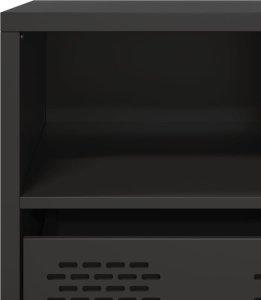 vidaXL vidaXL Szafka RTV, czarna, 68x39x43,5 cm, stal walcowana na zimno 9