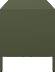 vidaXL vidaXL Szafka RTV, oliwkowa, 68x39x43,5 cm, stal walcowana na zimno 6