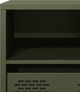 vidaXL vidaXL Szafka RTV, oliwkowa, 68x39x43,5 cm, stal walcowana na zimno 9