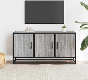 vidaXL vidaXL Szafka pod telewizor, szary dąb sonoma, 100x35x50 cm 3