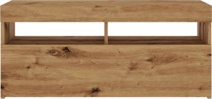 vidaXL Szafka pod TV z oświetleniem LED, dąb artisan, 90x35x40 cm 7