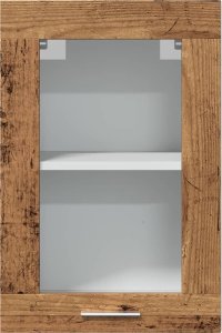 vidaXL vidaXL Przeszklona szafka wisząca, stare drewno, 40x31x60 cm 4
