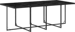 vidaXL vidaXL 13-cz. zestaw mebli do ogrodu, poduszki, czarny, rattan PE 4