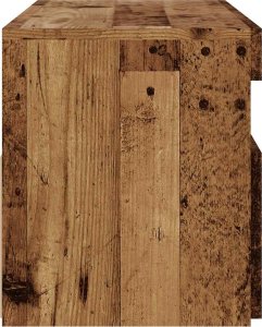 vidaXL Szafka pod TV z oświetleniem LED, stare drewno, 90x35x40 cm 8