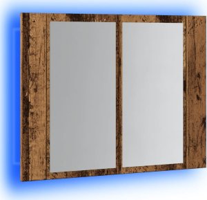 vidaXL vidaXL Szafka łazienkowa z lustrem, stare drewno, 60x12x45 cm 3