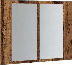 vidaXL vidaXL Szafka łazienkowa z lustrem, stare drewno, 60x12x45 cm 6
