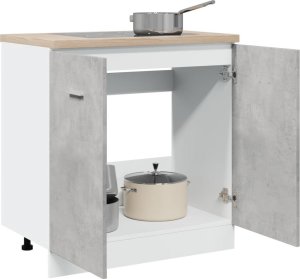 vidaXL vidaXL Szafka pod zlew, szarość betonu, 80x46x81,5 cm 4