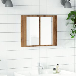 vidaXL vidaXL Szafka łazienkowa z lustrem, dąb artisan, 60x12x45 cm 4