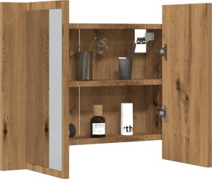 vidaXL vidaXL Szafka łazienkowa z lustrem, dąb artisan, 60x12x45 cm 5