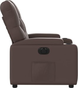 vidaXL Elektryczny fotel rozkładany, brązowy, obity sztuczną skórą 9