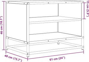 vidaXL vidaXL Szafka pod telewizor, brązowy dąb, 61x40x46 cm 9