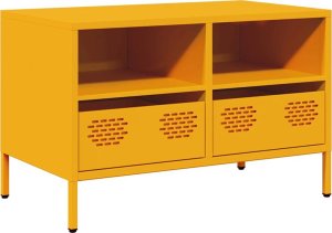 vidaXL vidaXL Szafka RTV, musztardowa, 68x39x43,5 cm, stal walcowana na zimno 2