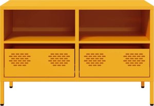 vidaXL vidaXL Szafka RTV, musztardowa, 68x39x43,5 cm, stal walcowana na zimno 5