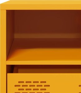 vidaXL vidaXL Szafka RTV, musztardowa, 68x39x43,5 cm, stal walcowana na zimno 9