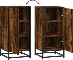 vidaXL Szafka, przydymiony dąb, 35,5x35x76 cm 8